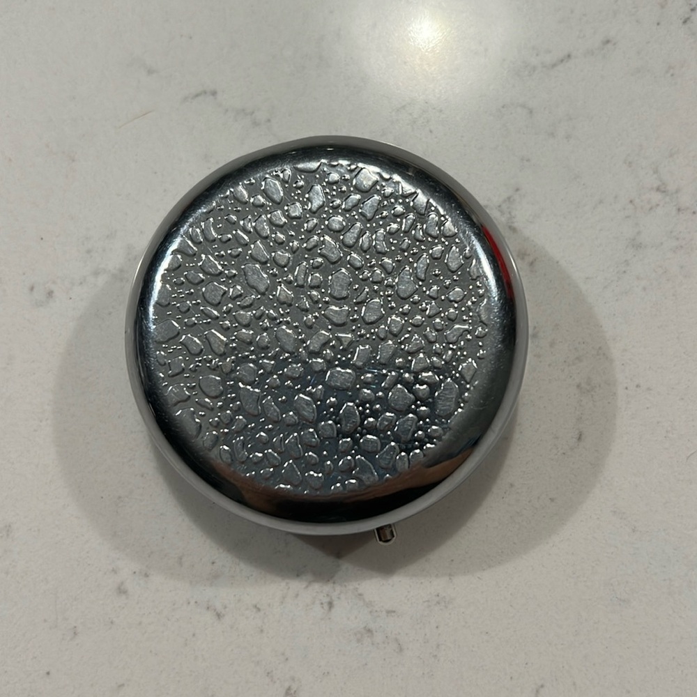 Silver Medicine Pill Box